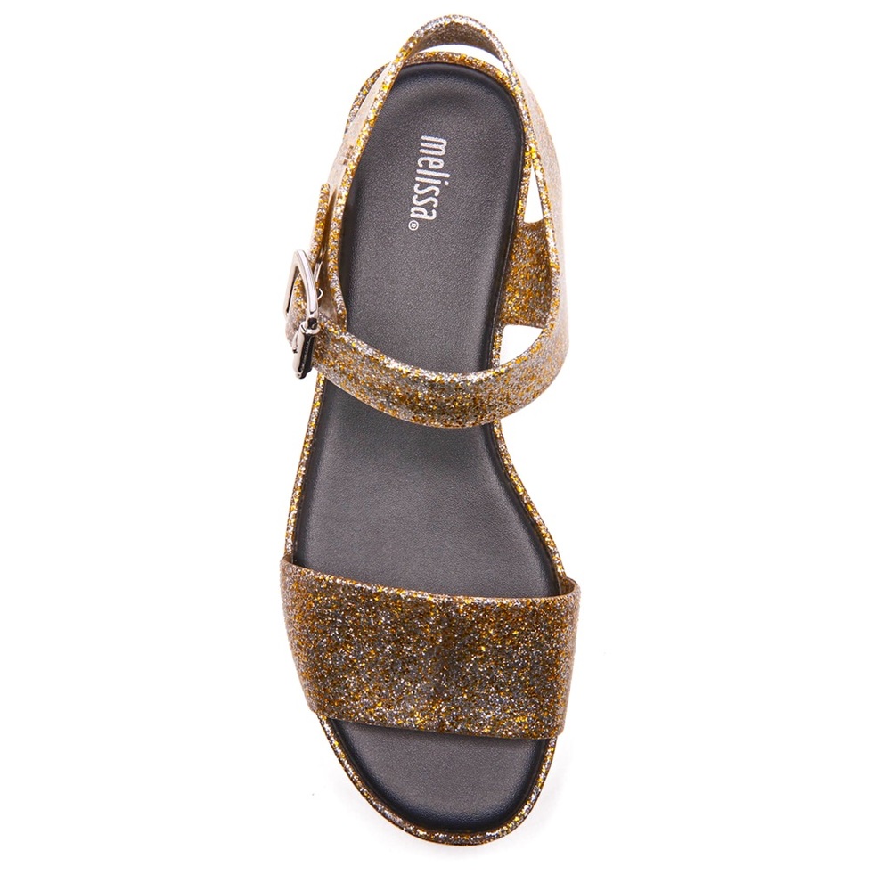 MELISSA Mar Sparkly Glitter Jelly Multicolor Open Toe Sandals sz 10 26.5Jpn